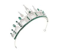 WOONEKY Diadème Sombre en Cristal et Alliage pour Mariage ou Soirée Costumée, Structure Solide et Look Royal Gothique