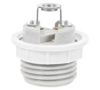 WOONEKY Douille Céramique avec Anneau Fileté pour Ampoule LED Support Lampe Fiable et Polyvalent Compatible Halogène et LED pour Éclairage Intérieur et Plafonniers