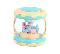 WOONEKY Éducatif Tambour à Main Carrousel Lumineux et Musical pour Garçon Fille sans Batterie Forme de Cartoon pour Éveil et Amusement Couleur Aléatoire Couleur Aléatoire