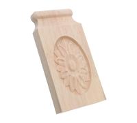 WOONEKY Embouts en Bois Marron pour Décoration Meuble Support Structurel Renforcé et Détails Sculptés, Adaptés pour Porte et Mobilier Style Européen Traditionnel