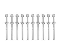 WOONEKY Embouts Filetés en Acier Inoxydable 3/16” pour Tendeurs de Câble de Garde-corps, Kit 10 Pièces, Raccords à Sertir pour Rampe D'escalier et Terrasse, Résistants la Corrosion,