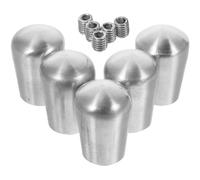 WOONEKY Embouts Main Courante Acier Inoxydable 5 Pcs, Bouchons pour Tube Ø10,5 Mm, Connecteurs de Rampe Escalier, Protection Extrémité, Accessoires pour Mains Courantes, Adaptés