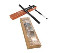 WOONEKY Ensemble De 3 Outils De Toilettage De Barbe Crayon Brosse Pochoir Pour Usage Familial