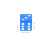 WOONEKY Ensemble de 36 dés en Acrylique pour Jeux de société, Outils d'enseignement des mathématiques, divertissements de fête, activités d'apprentissage