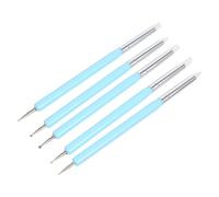 WOONEKY Ensemble De 5 Pinceaux À Pointiller En Silicone Pour Nail Art Pour En Acrylique Pour Manucure