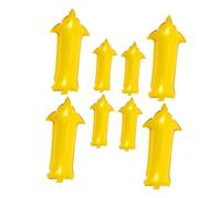 WOONEKY Ensemble de 8 Ballons Flèche Jaune pour Anniversaire et Mariage 4 Ballons en Aluminium Petit Format Grand Format Décoration Gonflable pour Fête et Célébration