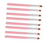 WOONEKY Ensemble De 8 Pinceaux Pour Nail Art Pinceaux Pour Pointes Françaises Motifs Vagues Nœuds