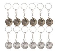WOONEKY Ensemble de 96 Plateaux à Bijoux Ronds en Alliage Cabochons Transparents Supports Vierges pour Pendentifs Artisanaux Socles Compatibles pour Créations DIY et Fabrication de