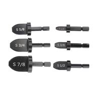 WOONEKY Ensemble d'outils à évaser Outil d'évasement en acier noir 1 Set 6Pcs pour tubes acier avec perceuse à main réparation clim auto
