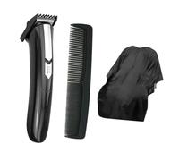 WOONEKY Ensemble Tondeuses à Cheveux Électriques Usb Compact Cape Et Peigne Rechargeables Pour Hommes Professionnels Et Usage Domestique