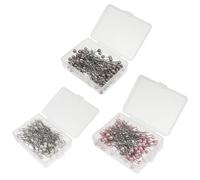WOONEKY Épingles de Positionnement à Tête Perlée Blanc Rose Pâle et Gris Clair - 300 Pièces - Épingles Droites de Couture Résistantes et Antirouille pour Travaux de Couture et Loisirs