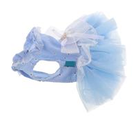 WOONEKY Fancy Dog Tutu Skirt with Butterfly Motif Adorable Princess Dress for Small Dogs and Cats Breathable Spring Summer Party Costume Pet Fairy Outfit for Weddings and Festive Events