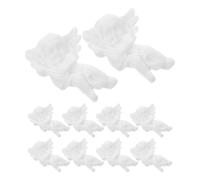 WOONEKY Figurines Miniatures D'anges en Résine 100 Pcs à Dos Plat, Ornements Ange du Micro-paysage, Cabochons Noël, Breloques Cupidon pour Création Bijoux et Loisirs Créatifs