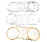 WOONEKY Fil à Mémoire de Forme pour Bijoux Fil Flexible 06 MM 300 Tours Blanc K Or et Argenté pour Bracelets Boucles D’Oreilles Colliers DIY Création de Bijoux et Perles
