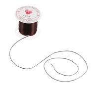 WOONEKY Fil Élastique de Cristal pour Extensions de Cheveux 10 M 0,8 Mm Marron Multi-usages Loisirs Créatifs Bijoux Rallonge Capillaire
