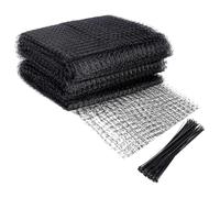 WOONEKY Filet de Clôture en Nylon pour Animaux, Barrière Facile à Installer Surface Lisse, pour Jardin et Protection DIY, 1 Set Noir Solide