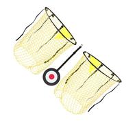 WOONEKY Filet de Football Entraînement Portable avec Jaune Filet de But Résistant Polyester pour Améliorer Précision et Contrôle Lors des Exercices de et Coup Francs
