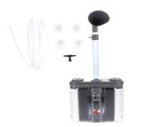 WOONEKY Filtre D’Aquarium Anti-Siphon, Plastique, Hauteur Réglable | Débit Ajustable, Feuille de Lotus, Grille Filtrante, Démontage Facile, pour Bacs de Bureau et Changement Couleur Aléatoire