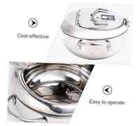 WOONEKY Fryer à température friteuse pot mini friture cuisinière à induction passoire poêlon marmite fryers casseroles poêle à avec thermomètre poêle avec température