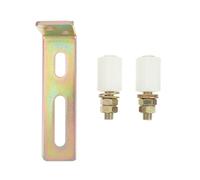 WOONEKY Galets de Portail Coulissant Nylon Double avec Support Poteau Roulettes de Guidage pour Porte de Jardin et Clôture Prévention Chute Du Portail sur Rail