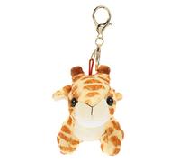 WOONEKY Hamster Porte Clé 2 Pièces Porte-clés En Peluche Bijou De Animal Peluche Girafe En Jouet Farci Cute Mignonette Pendentif En Dessin Animé Décor De En Alliage De Zinc
