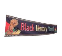 WOONEKY History Month Classroom Party Banner Home Decorative Hanging Sign For Celebration And Education