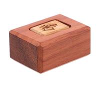 WOONEKY Indicateur Traditionnel Massif Mahjong Rouge de Bois en Accessoire Vent de Style Chinois, Lettrage Aléatoire pour et Adapté aux Joueurs Professionnels Amateurs