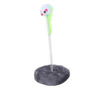 WOONEKY Interactif pour Chats en Peluche avec Ressort, Stimule L'instinct de Chasse des Chatons, Amusant pour Jeu D'intérieur Sécurisé et Engageant Couleur Aléatoire