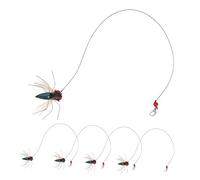 WOONEKY Interactive Cat Wand Replacement Heads Fly Shaped Teaser Attachment for Indoor Chasing and Playing