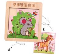 WOONEKY Jeu de Puzzle Bois pour Garçon Fille avec Glissière à Doigt Éducatif pour Garçons et Filles et Sécurisé Cadeau Danniversaire Style Aléatoire