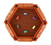 WOONEKY Jeu de Société Bois Faces Shut The Box Jeu Mathématique Interactif Familial Portable pour et Réunions à
