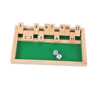 WOONEKY Jeu de Société Bois Shut The Box avec Dés Jeu Familial Interactif pour Garçon Fille et Adultes Plateau Bois Développement Stratégique et Mathématique