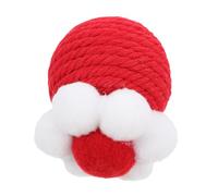 WOONEKY Jouet Interactif en Sisal pour Chat avec Fil À Mordre Et À Gratter Rouge