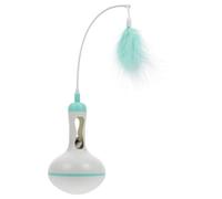 WOONEKY Jouet Toupie Vert en Plastique, Auto-Joueur Clochette | Format Gobelet, Design à Plumage, pour Chaton, Usage Intérieur