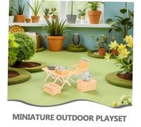WOONEKY Jouets Camping pour Garçon Fille et Portable avec Chaise Pliante Mini Table de Pique Réchaud et Accessoires Jeu Imitation Extérieur pour Garçons et Filles Jaune