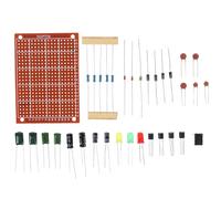 WOONEKY Kit D’Apprentissage de Soudure pour Débutants Plaque de Soudage Modulaire Composants Électroniques Variés Matériaux Plastiques Solide pour Formation en Électronique et Projets