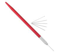 WOONEKY Kit D’Implantation de Cheveux pour Poupée 6 Aiguilles 06 MM et 1 Porte-Outil Outil de Réimplantation Précis pour Restauration et Création Capillaire Accessoires pour