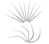 WOONEKY Kit de 14 Outils pour Piercing de Nombril Aiguilles Coniques Droites et Courbes, Ensemble D'outils de Perçage Hypoallergénique, Compatible pour Insertion et Ajustement Sécurisés