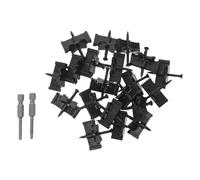 WOONEKY Kit de 20 Clips de Fixation Cachés pour Lames de Terrasse en Composite avec 20 Vis et 2 Forets, Quincaillerie Invisible pour Pose de Revêtement de Sol Extérieur, Fixation