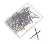 WOONEKY Kit de 50 Clous pour Accrocher un Tableau en Acier avec Tête en Laiton Noir Taille 35 X 4 MM Boîte de Rangement Incluse Adaptés aux Cloisons Sèches Bois et Plâtre pour Cadres