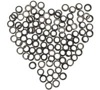WOONEKY Kit de 50 Œillets Métalliques Double Face à Bouton-Pression, Diamètre Intérieur 8 Mm, Couleur Gris Foncé, pour Couture, Paquet, Chaussures et Loisirs Créatifs, Ensemble Polyvalent
