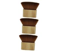 WOONEKY Kit De Coupe De Cheveux 3 Pièces Brosse Anti-peluches Pour Le Cou Outils De Barbier En Nylon Avec Base En Bois Pour Un Usage Domestique En Salon