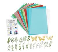 WOONEKY Kit de Cyanotype Complet avec Papier Couleur et Pinces Papier Artisanal Fibres Naturelles pour Impression Solaire DIY Adapté Aux Projets de Dessin et Peinture Traditionnelle