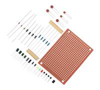 WOONEKY Kit de Soudage D’Entraînement pour Débutants Plaque Composants Variés et Fer à Souder Formation Électronique Pratique pour Projets DIY et Apprentissage des Compétences en