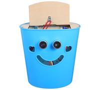 WOONEKY Kit Poubelle Intelligente à Monter Soi-Même avec Capteur Automatique sans Contact Ouverture/Fermeture Automatique Couleur Bleue 1 Pièce - Éducatif Stem pour Projets