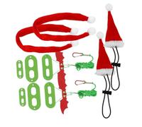 WOONEKY Laisse et Harnais Réglables pour Lézards avec Ailes Festives Ensemble Noël 2 Pièces Incluant Bonnet et Écharpe Corde de Traction Sécurisée pour Petits Reptiles Accessoires pour