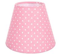 WOONEKY Lampshade Tissu à Pois Rose Créatif Abat-jour Rond Simple Couverture de Lampe Décorative pour Lampe de Chevet et Lampadaire Pied Installation Facile Style Élégant et Rétro