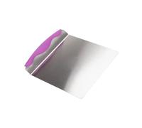 WOONEKY Lève-gâteau en Acier Inoxydable et Silicone pour Transfert | Surface à Barres Antidérapantes, Poignée Arquée Confortable, pour Pizza et Crêpes, Facile à Nettoyer
