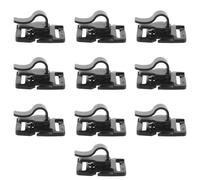 WOONEKY Lot de 10 Clips Rotatifs Noirs pour Tube D'hydratation, Crochets Multifonctionnels Compatibles Paquet à Eau, Fixation de Tuyau 360° pour Équipement Randonnée et Matériel Camping