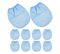 WOONEKY Lot de 10 Paquet Filtrants en Maille Fine 1 Gallon avec Cordon pour Peinture Jardinage et Revêtements - Paquet Filtrant Résistant aux Solvants pour Seau Tamis à Peinture pour